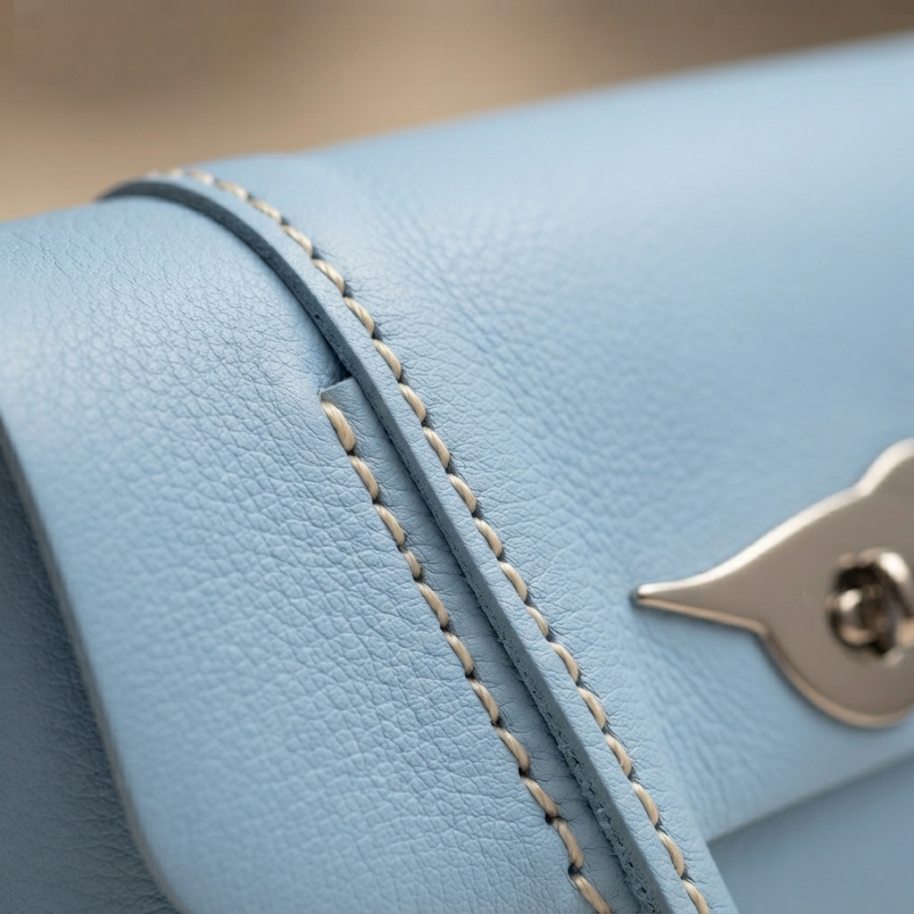 Bolsa Azul con Correa Amarilla